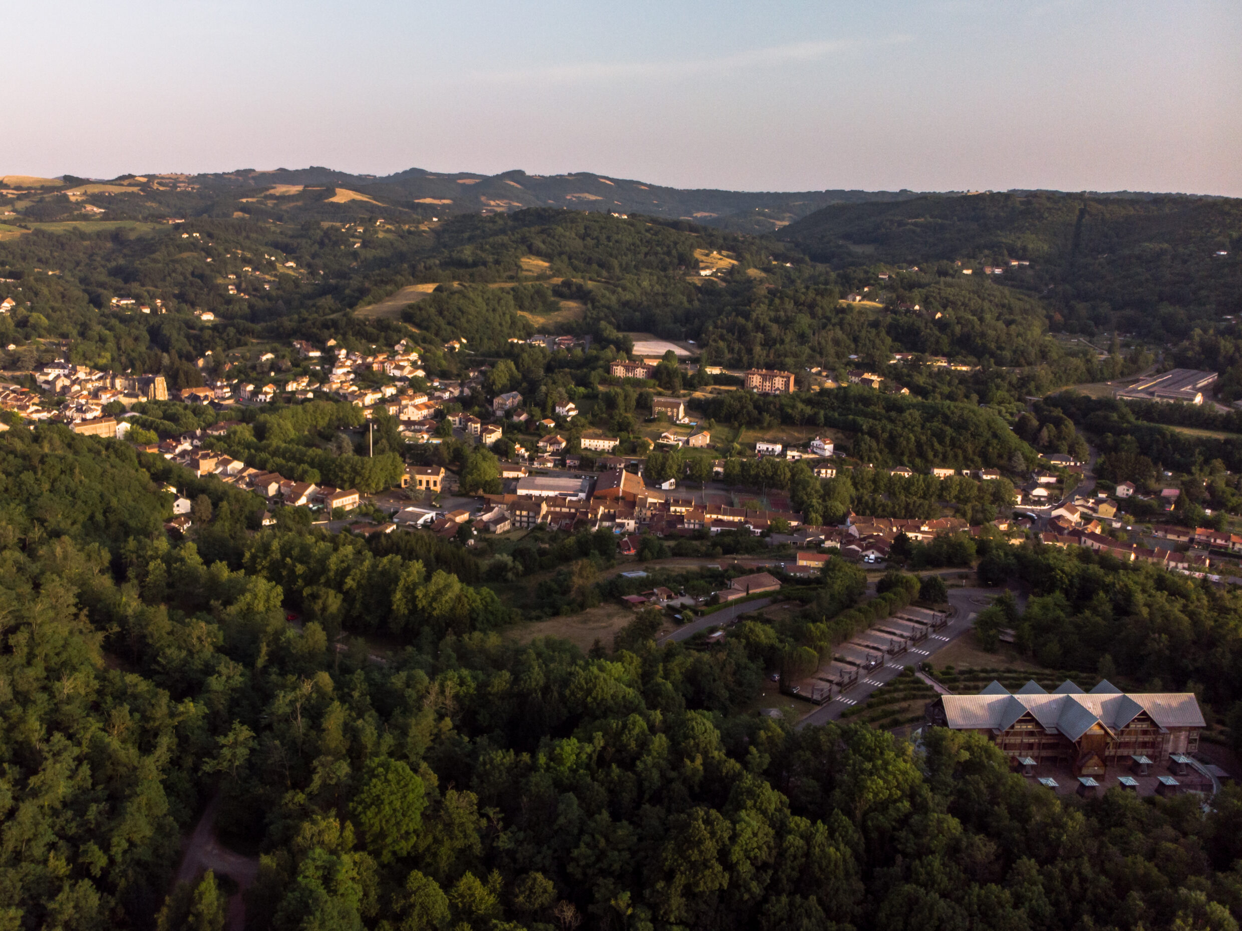 Vue aérienne Cransac les Thermes ©Vincent Christophoul