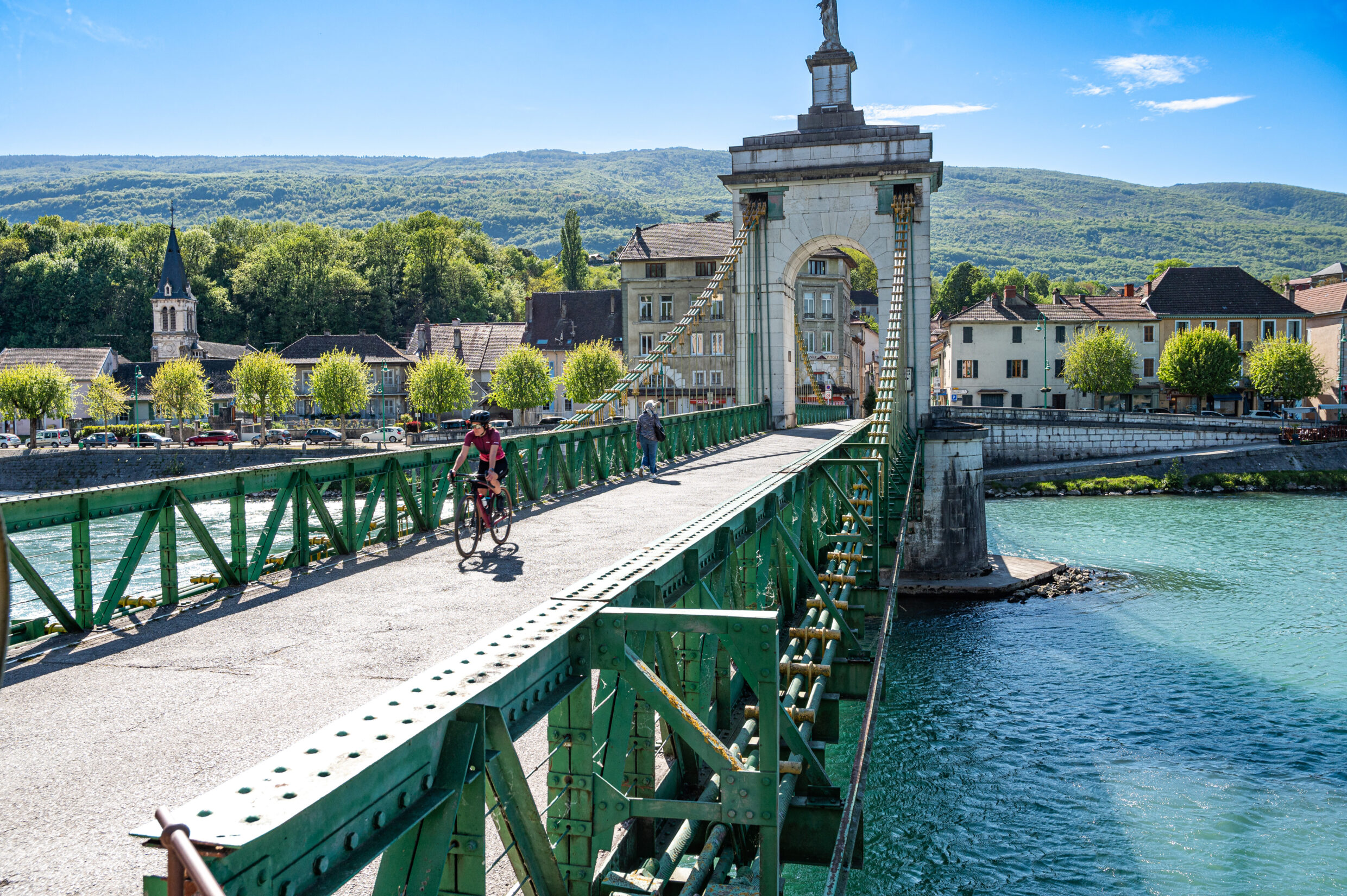 Passerelle sur le Rhône à Seyssel ©VR-T.Garcia
