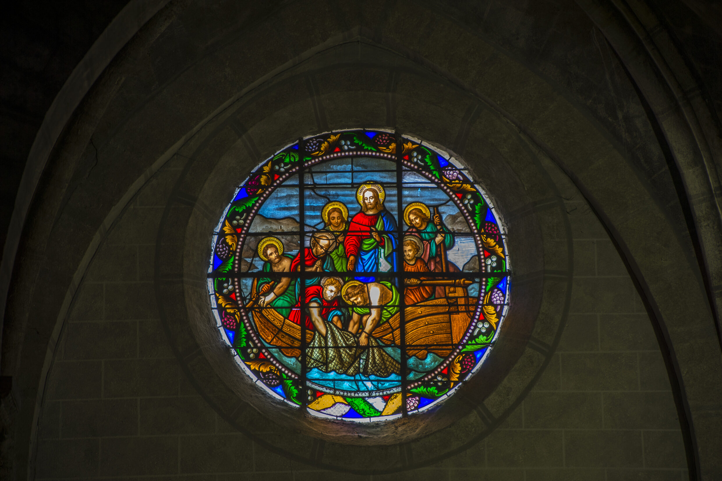 Vitrail à la cathédrale Sainte-Marie, Oloron Sainte-Marie ©AFCC JJGelbart